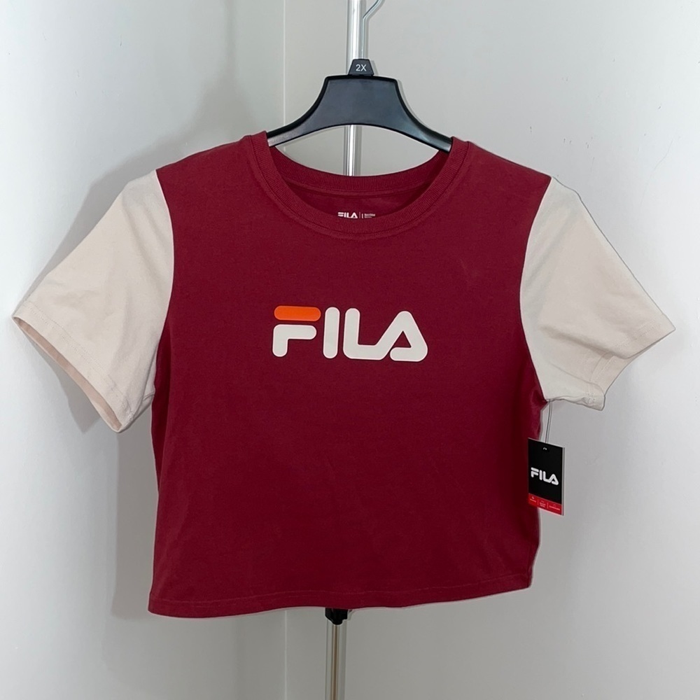 New Fila Women's Colorblock Crop Top Shirt